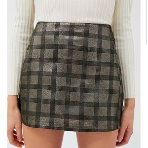 NWT Urban Outfitters Metallic-like Mini Skirt